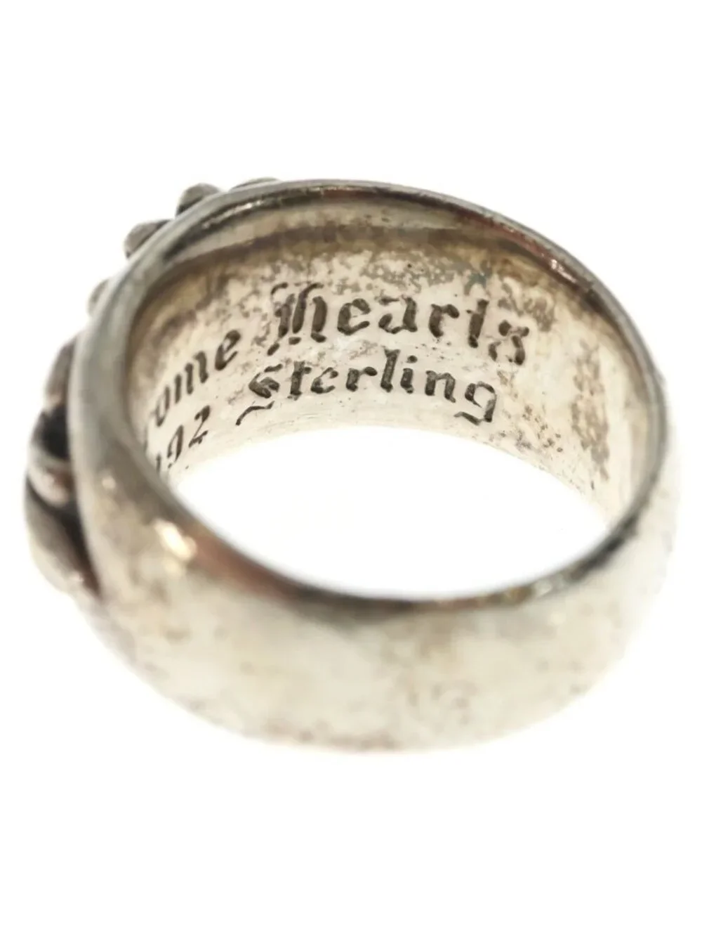 Chrome Hearts Flrl Floral Cross Ring Silver